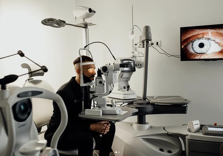 Badanie wzroku w gabinecie optycznym